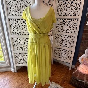 NWT Calvin Klein Light Green Textured Dress Sz 12